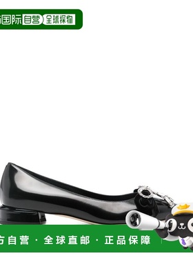 香港直邮Jimmy Choo 周仰杰 女士 黑色平底鞋 AURIAFLATBSVBLACKC