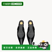 MARIE系列女士黑色小牛皮尖头平底鞋 自营欧洲直邮YSL圣罗兰 ANNE