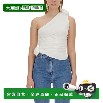 1h可退 香港直邮magda butrym 女士 浅褐色粘胶纤维T恤T恤 241423