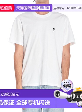1h可退 香港直邮Ami Paris 男士 AMI DE COEUR 白色棉质T恤 HTS34