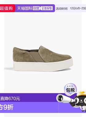 香港直邮VINCE 女士 Warren 绒面革防水台运动鞋 E5967K1318OLIVE