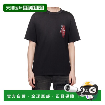 香港直邮AMIRI 男士T恤 AMTOJR1109001 SS2026 黑色 Chateau Keys