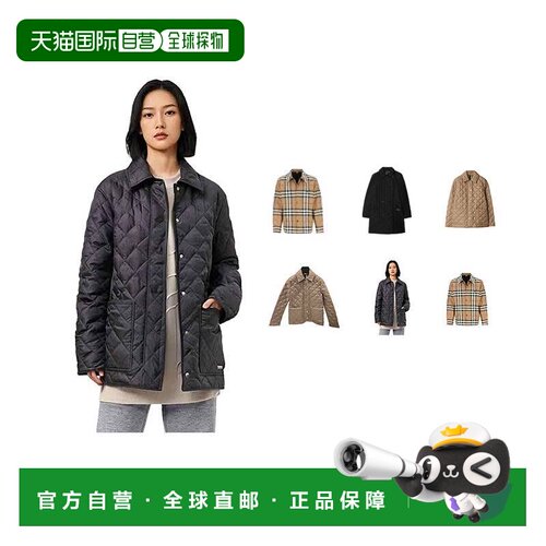 自营欧洲直邮BURBERRY博柏利舒适单排扣翻领棉服外套夹克