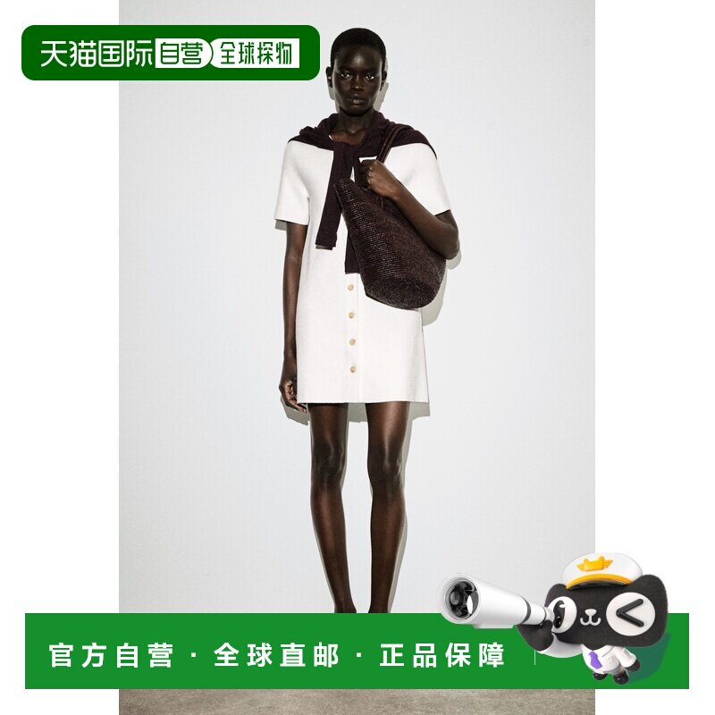 自营欧洲直邮COS 女士白色棉质Milano针织短款连衣裙女装图片