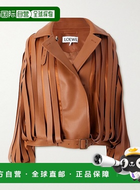 香港直邮LOEWE 罗意威 女士 层叠感剪口皮革真丝缎夹克 S540Y34L6