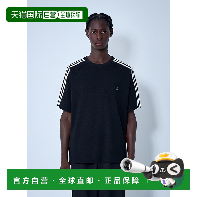 1h可退 香港直邮Y-3 男士 徽标图案 T 恤 JW7352 black黑色 舒适