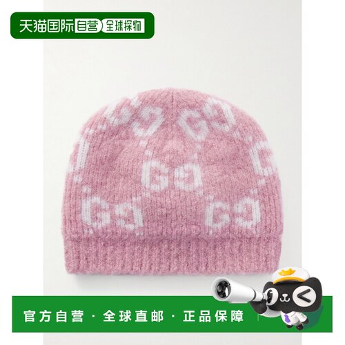 香港直邮Gucci 古驰 女士 GG羊驼毛混纺针织帽帽【付后1h可退】