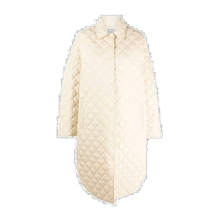 香港直邮Toteme 单排扣绗缝棉服 234WRTWOU085FB0007高端流行休闲