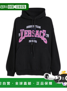 香港直邮Versace 范思哲 女士 徽标长袖卫衣 10117351A08598连帽
