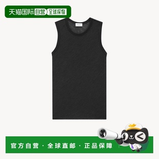 自营欧洲直邮YSL圣罗兰 女士黑色羊绒半透明背心