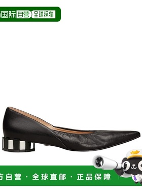 香港直邮Ami Paris 尖头褶皱低跟鞋 FSV702AL00560女鞋高跟鞋单鞋