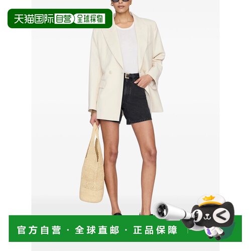 香港直邮ANINE BING 女士 DELANEY 短裤 A0512435VTG3BLACK直筒裤
