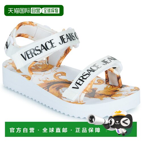 欧洲直邮Versace Jeans Couture  女鞋 凉鞋 春夏 白色 80VA3SX4