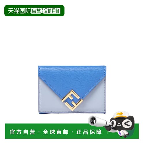 香港直邮FENDI 女士钱包 8M0559ALV4F1XC1 AW2026 蓝色 FF Diamon