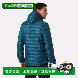 欧洲直邮Helly Hansen 男士青绿色聚酰胺釉彩羽绒混合风帽2.0外套