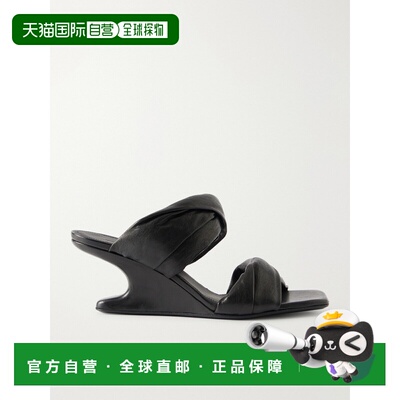 香港直邮rick owens 瑞克 欧文斯 女士 Cantilever 螺旋绒面革坡