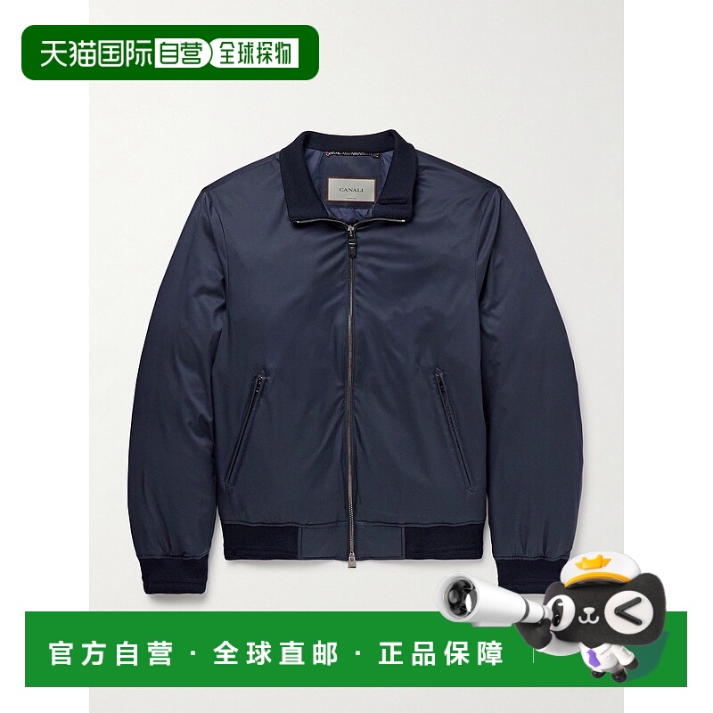 香港直邮Canali 康钠丽 男士 Shell Down 皮革边短夹克 SG03220O4