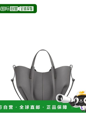 自营欧洲直邮POLENE Cyme Mini女士锡器灰小牛皮手提包托特包