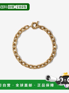 自营欧洲直邮Burberry博柏利 Charm系列男士金色黄铜链环手链