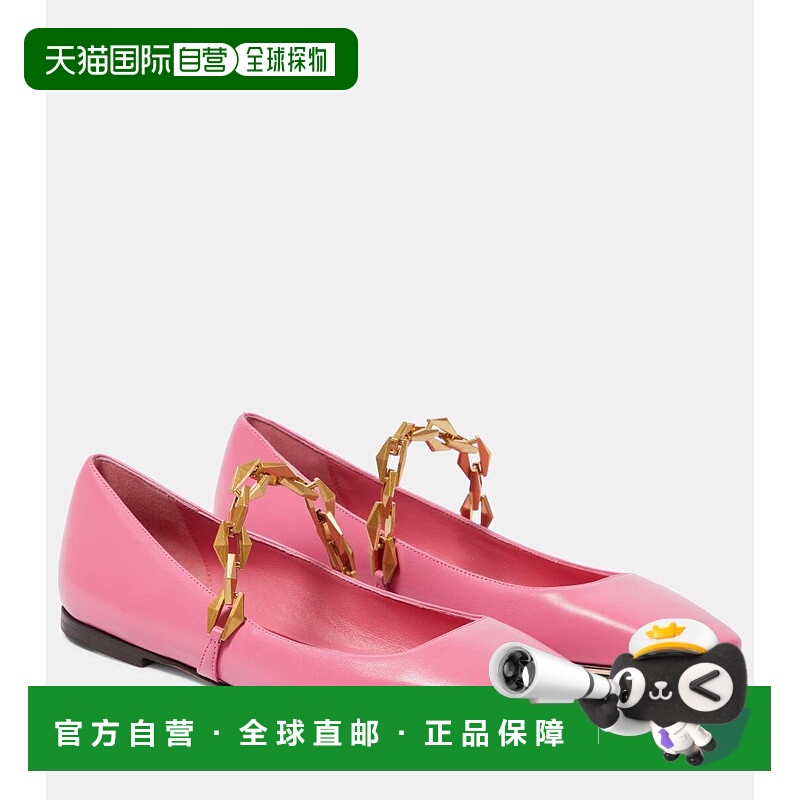 1h可退 香港直邮Jimmy Choo 周仰杰 女士 Diamond Tilda 皮质芭蕾