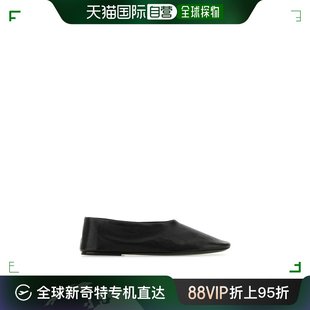 香港直邮KHAITE 黑色皮质平底鞋 女士Maiden