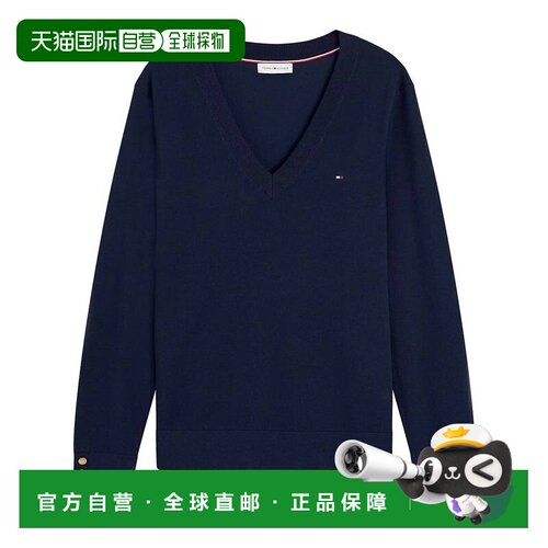 香港直邮Tommy Hilfiger 汤米 希尔费格 女士 CO GG V-NK LS SWT