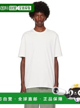 1h可退 香港直邮Jil Sander 吉尔 桑达 男士 白色圆领 T 恤 J22GC