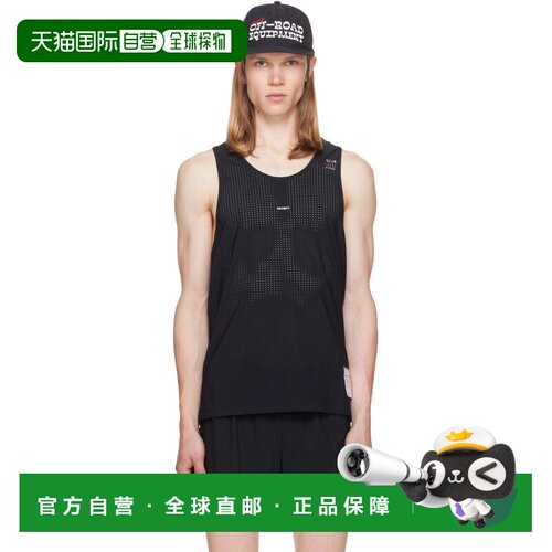 1h可退 香港直邮Satisfy 男士 黑色 Space‑O Singlet 背心 111460