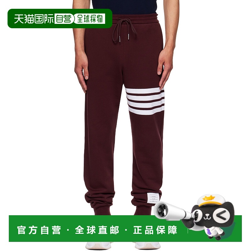 香港直邮Thom Browne 汤姆 布朗 男士 酒红色 Classic Loopback 4
