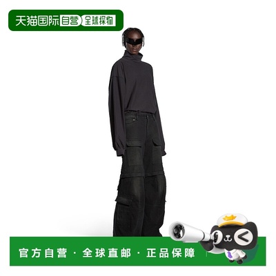 自营欧洲直邮Balenciaga巴黎世家 Flared Cargo喇叭中腰牛仔裤男