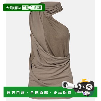 1h可退 香港直邮Entire Studios 女士 垂褶挂脖棉混纺上衣背心