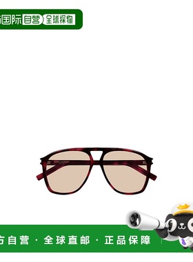 香港直邮Saint Laurent 徽标太阳镜 SL596DUNE