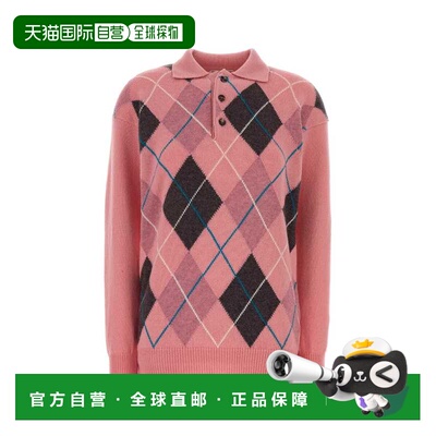 1h可退 香港直邮J.W. Anderson 女士 粉色羊毛Polo衫 KW1551YN047
