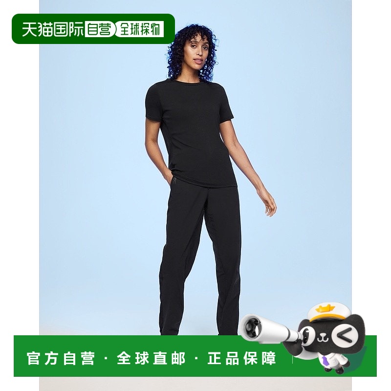 自营欧洲直邮On昂跑Focus系列女士黑色棉短袖T恤