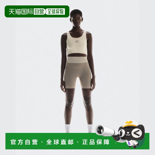 自营欧洲直邮ON昂跑 LOEWE联名女士象牙白聚酰胺运动透气吸汗短裤
