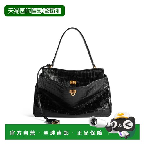 1h可退 香港直邮Balenciaga 巴黎世家 女士 Rodeo 中号手袋(黑色)
