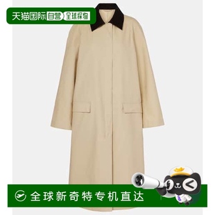 1h可退 灯芯绒饰边棉质华达呢大衣 香港直邮TOTÊME 女士