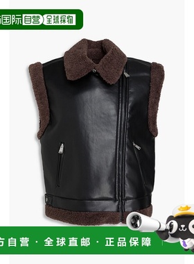 香港直邮Simkhai 女士 Teddy fleece-trimmed 背心 5246062HBLACK