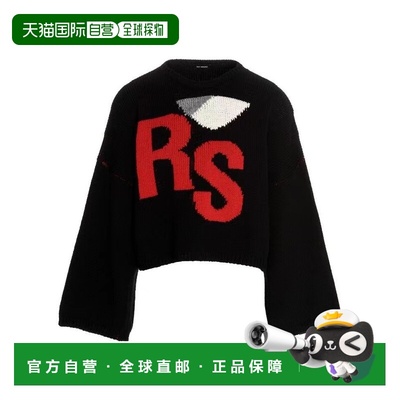 1h可退 香港直邮Raf Simons 拉夫 西蒙 男士 男款黑色针织毛衣 21