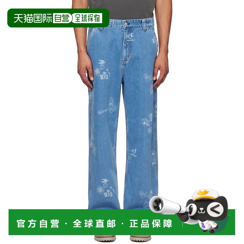 1h可退 香港直邮CARHARTT WIP 男士 蓝色 Stamp 牛仔裤 I033745