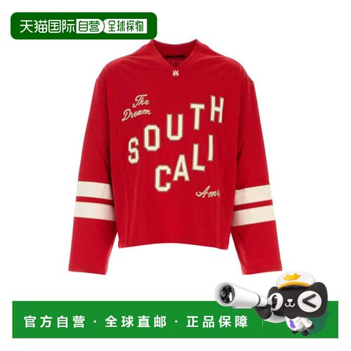 香港直邮AMIRI 男士T恤 AMTOJR1181RUBY AW2026 红色 Red cotton