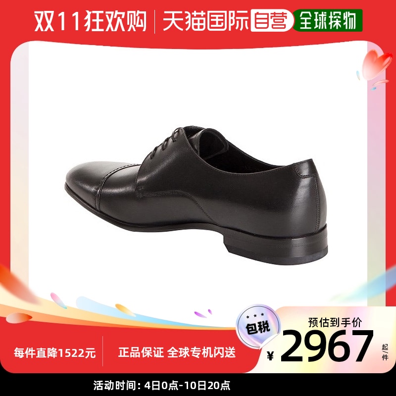 香港直邮SALVATORE FERRAGAMO 男士黑色商务皮鞋  0618440进口