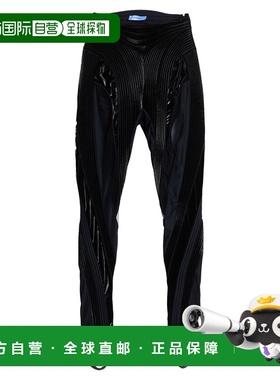 1h可退 香港直邮Mugler 穆勒 女士 休闲长裤 black黑色 舒适时尚