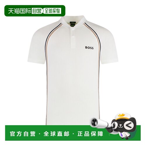 1h可退 香港直邮BOSS 男士POLO衫 50538122100 SS2025 白色 Techn