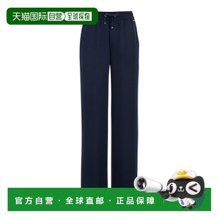 1h可退 香港直邮Herno 女士 Plaque 蓝色松紧带束腰徽标抽绳高科