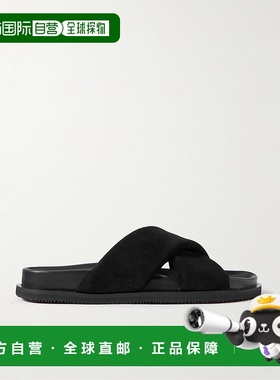 香港直邮Mr P. 男士 Tom 填充棉绒面革凉鞋 MPF241026BLACK