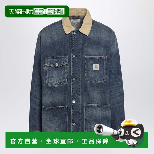 香港直邮CARHARTT WIP 男士 Chore Warren 棉质牛仔蓝色大衣(heav