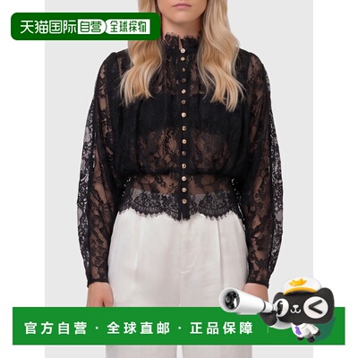 香港直邮Self-Portrait 女士 蕾丝高领衫 AW26009TCB泡泡袖上衣