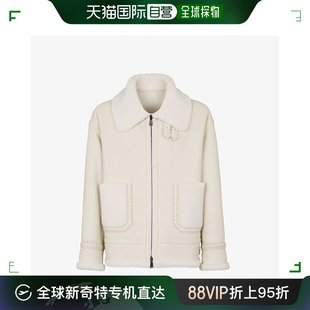 白色羊皮夹克 欧洲直邮Fendi