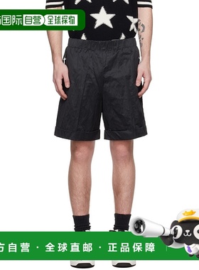 香港直邮Balmain 巴尔曼 男士 黑色贴饰短裤 CH6PB106XI12休闲裤
